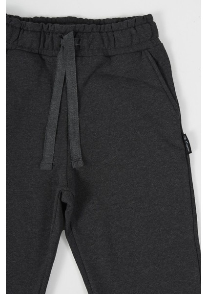 Antrasit Kalın Pamuklu Beli ve Paçası Lastikli Cepli 5-6-7-8-9-10-11-12 Yaş Kız Çocuk Eşofman Altı fiyatları