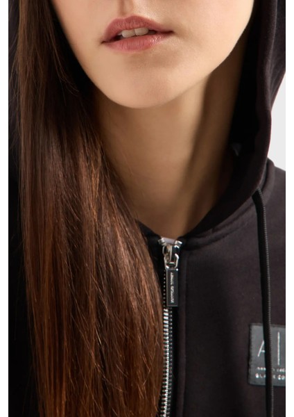 Pamuklu Regular Fit Kapüşonlu Fermuarlı Sweat Bayan Sweat XW000082 AF10172 UC001