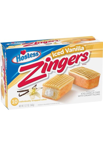 Zingers Iced Vanilla Cake 10 Pcs 360 gr