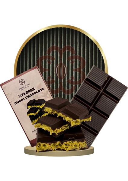 3 Chocolate 3chocolate %72 Dark Dubai Chocolate 200 gr