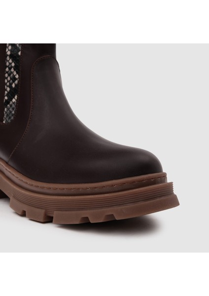 Kadın Chelsea Bot [060178], Kahve Deri - Kahve Leopar, 40 fırsatları