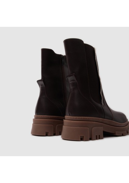 Kadın Chelsea Bot [060178], Kahve Deri - Kahve Leopar, 40 indirimleri