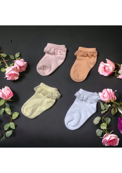 Kız Bebek ve Çocuk Dantelli Çorap Seti fiyatları