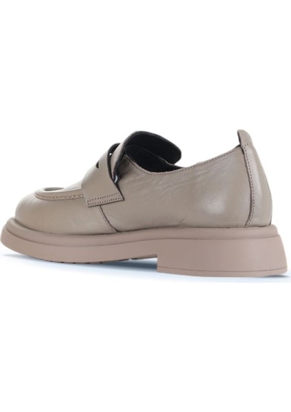 Gri Deri Kadın Loafer 01WZ4000 01WZ4000 fırsatları