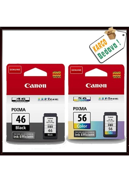 Canon Pg-46/cl-56 2'li Set E404/E464/E484 Siyah-Renkli Kartuş