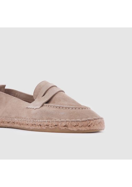 Kadın Casual Espadril Ayakkabı [060034], Bej Süet, 39