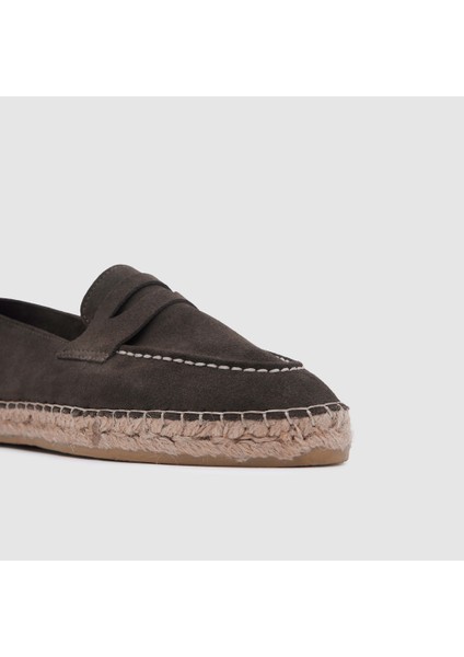 Kadın Casual Espadril Ayakkabı [060034], Haki Yeşil Süet, 37