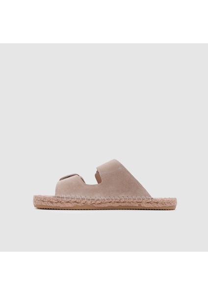 Kadın Espadril Terlik [060039], Bej Süet, 39