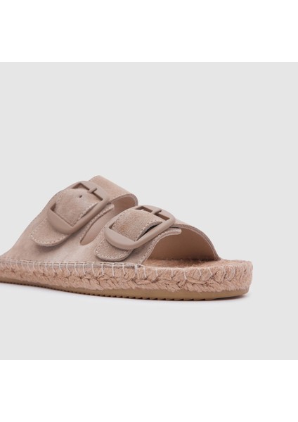 Kadın Espadril Terlik [060039], Bej Süet, 39