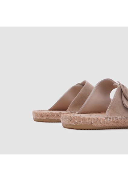 Kadın Espadril Terlik [060039], Bej Süet, 39