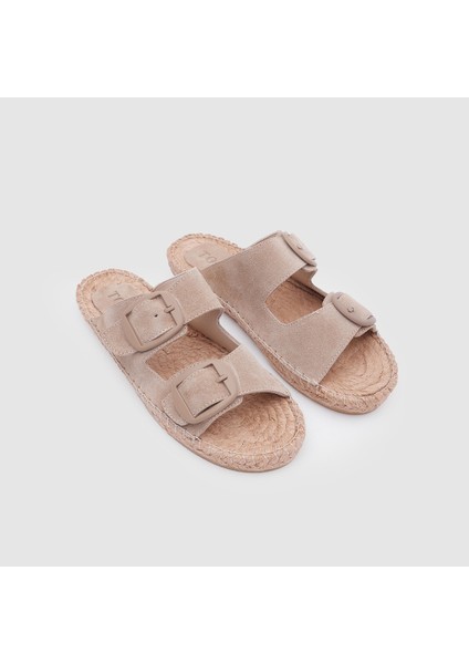 Kadın Espadril Terlik [060039], Bej Süet, 39