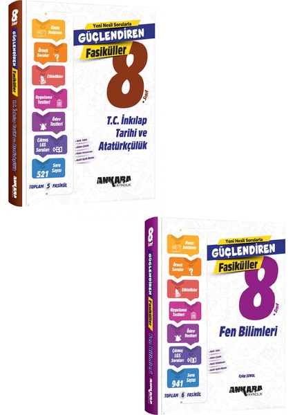 8. Sınıf Fen Bilimleri - T.C. İnkılap Tarihi ve Atatürkçülük Fasikül Set