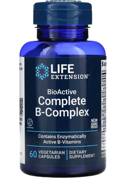 Lıfe Nutrıtion Bioactive Complete B-Complex, 60 Veg Capsul.Usa Menşei.Ozelsporcugıdaların'dan 3531