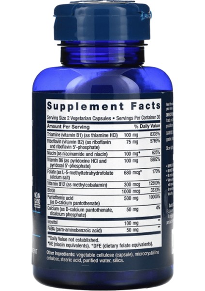 Lıfe Nutrıtion Bioactive Complete B-Complex, 60 Veg Capsul.Usa Menşei.Ozelsporcugıdaların'dan 3531 fiyatları