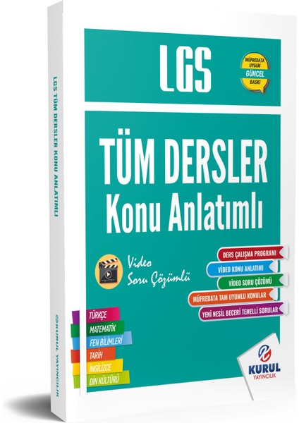 Kurul Yayıncılık 2025 8. Sınıf LGS Tüm Dersler Konu Anlatımlı