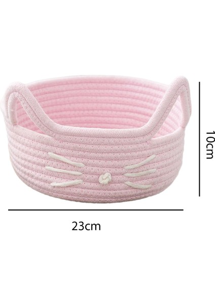 Karikatür Kedi Pamuklu Halat Sepet Sepet Çiftlik Evi Restoran Giyinme Odası Pembe (Yurt Dışından) indirimleri