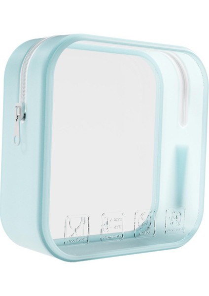 Fermuarlı Kozmetik Çantası Taşınabilir Tuvalet Çantası Kadınlar Için Mavi (Yurt Dışından) fırsatları