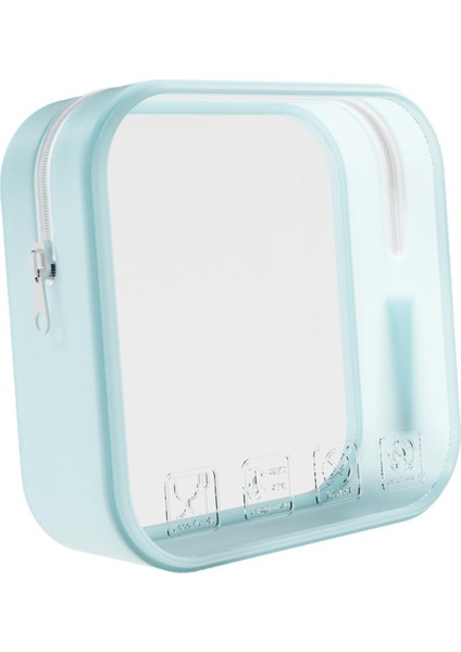 Fermuarlı Kozmetik Çantası Taşınabilir Tuvalet Çantası Kadınlar Için Mavi (Yurt Dışından) indirimleri