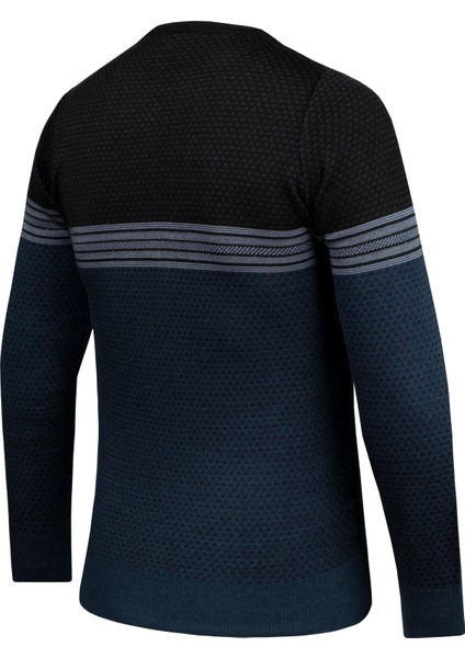 Erkek Yarım Balıkçı Yaka Triko Kazak Desenli Kol ve Bel Lastikli Çelik Örgü Regular Kalıp - 5009B fırsatları