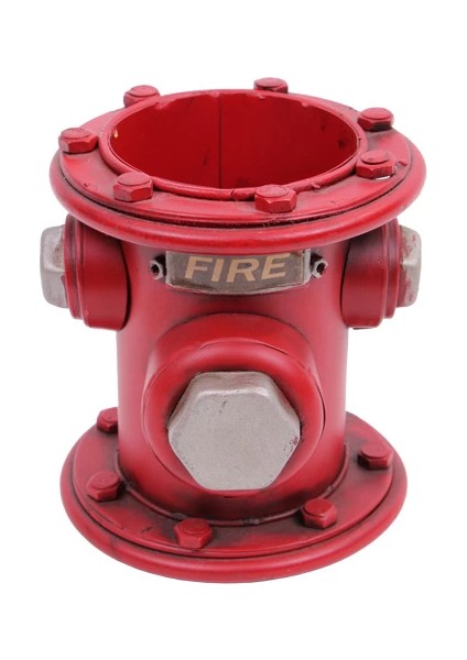 Vintage Tasarım Dekoratif Metal Yangın Vanası Kalemlik