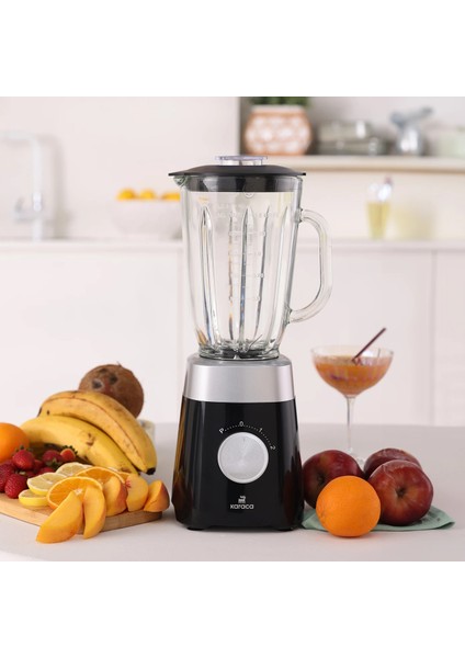 Buz Kırma Özellikli, 1,5 Lt Cam Hazneli Smoothie Blender , 1000W Güçlü Motor + Onerous Mutfak Tartısı