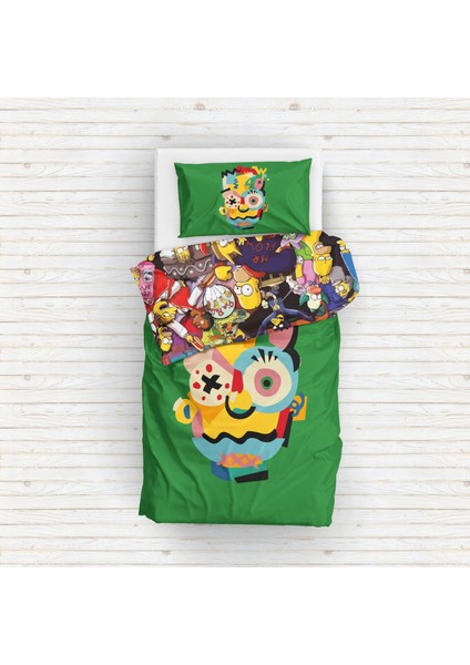 Bart Simpson & Simpsons Çift Taraflı Nevresim Takımı - 200 Cm X 220 Cm
