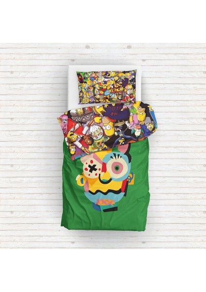 Bart Simpson & Simpsons Çift Taraflı Nevresim Takımı - 200 Cm X 220 Cm