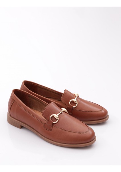 1850 Kadin Metal Aksesuarli Loafer Ayakkabi