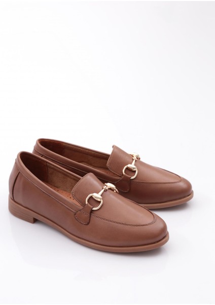 1850 Kadin Metal Aksesuarli Loafer Ayakkabi