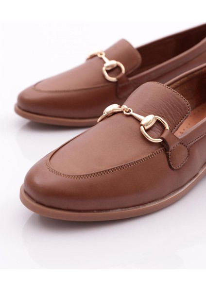 1850 Kadin Metal Aksesuarli Loafer Ayakkabi