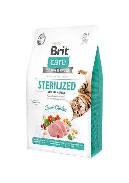 Brit Care Hipoalerjenik Sterilized Urinary Tahılsız Tavuklu Kısırlaştırılmış Kedi Maması 2 kg - Lisinya