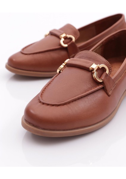 1853 Kadin Oval Burun Loafer Ayakkabi