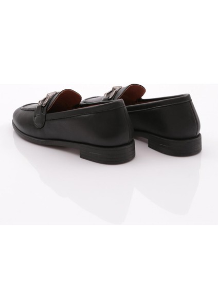 1851 Kadin Metal Aksesuarli Loafer Ayakkabi modelleri