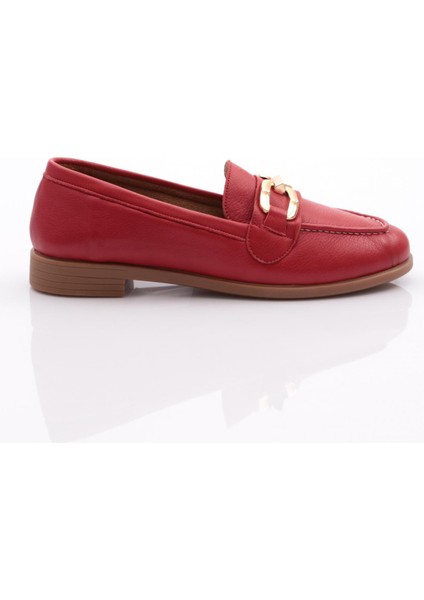1851 Kadin Metal Aksesuarli Loafer Ayakkabi