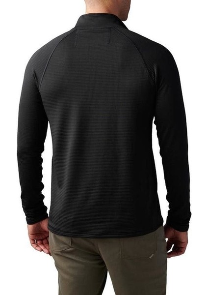 Stratos 1/4 Kısa Fermuar Sweat Sıyah