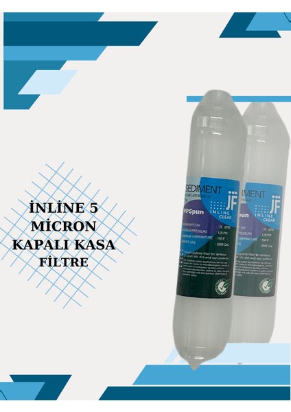 Inline 5 Micron Kapalı Kasa Su Arıtma Cihazı Filtre