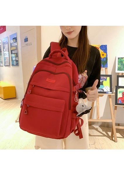 Yeni Trend Büyük Kapasiteli Ortaokul Okul Çantası/gündelik Moda Lise Omuz Çantası, DL044 (Yurt Dışından)