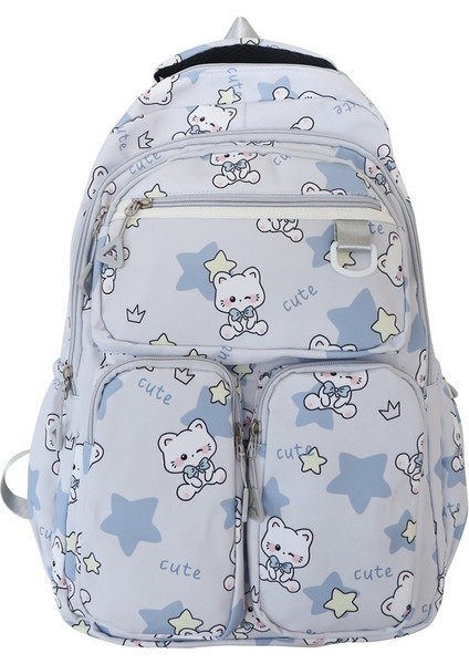 Kore Baskı Büyük Kapasiteli Ortaokul Okul Çantası/lise Sırt Çantası/üniversite Sırt Çantası, (Yurt Dışından)