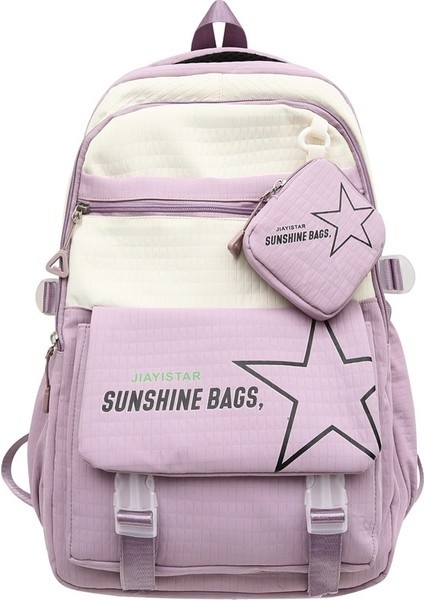 Eşli Moda Sırt Çantası/ortaokul Lise Büyük Kapasiteli Öğrenci Okul Çantası/hafif Yük Azaltma (Yurt Dışından)