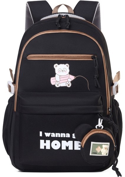 Kadın Moda Rahat Omuz Askılı Çanta/hafif ve Büyük Kapasiteli Ortaokul Öğrenci Çantası/omurga (Yurt Dışından)