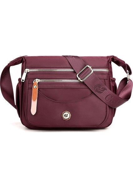 Love Home Çok Katmanlı Omuz Çantası Büyük Kapasiteli Su Geçirmez Naylon Crossbody Çanta Kadın Gündelik Cep Telefonu Sırt Çantası (Yurt Dışından)