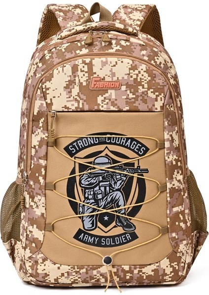 Ordu Yeşil Kamuflaj Sırt Çantası, Büyük Kapasiteli Seyahat Sırt Çantası, Çok Fonksiyonlu Açık (Yurt Dışından)