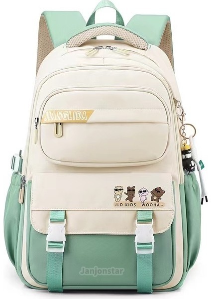 2024 Bahar Yeni Öğrenci Sırt Çantası Okul Çantası Basit Kore Tarzı Sırt Çantası Kadın Sey (Yurt Dışından)