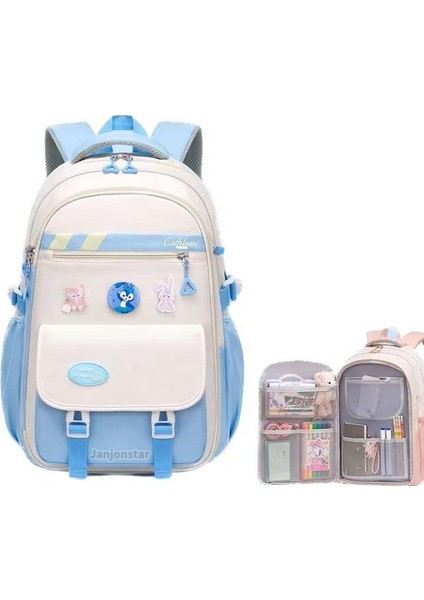 Yeni Ilköğretim Okulu Okul Çantası Hafif Kitap Çantası Büyük Kapasiteli Omuz Çantası 4-6 Sınıf Okul Çantası Büyük Boy (Yurt Dışından)