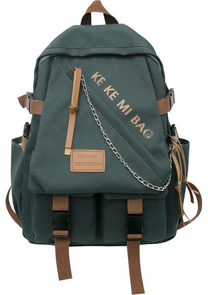 Love Home 2023 Yeni Çift Zincir Omuz Çantası Büyük Kapasiteli Ortaokul Öğrencisi Basit Haf (Yurt Dışından)