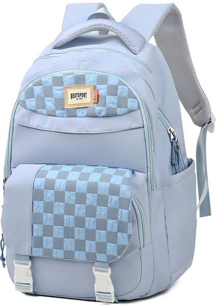 Love Home Kız Okul Niş Ekose Büyük Kapasiteli Sırt Lise Öğrencisi Sırt Çantası (Yurt Dışından)