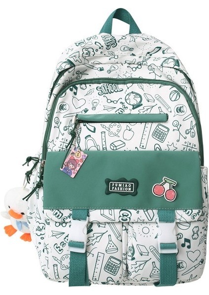 Love Home 2022 Yeni Ortaokul Öğrencisi Okul Çantası Büyük Kapasiteli Karikatür Moda Sırt Ç (Yurt Dışından)