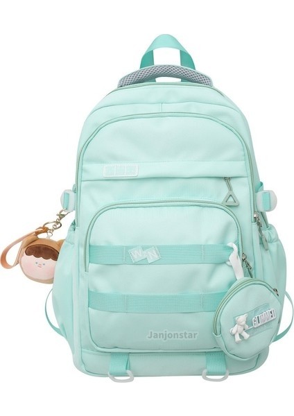 2024 Bahar Yeni Öğrenci Sırt Çantası Okul Çantası Basit Kore Tarzı Sırt Çantası Kadın Sey (Yurt Dışından)