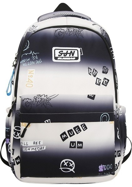 Love Home Ortaokul Öğrencisi Okul Çantası 2023 Yeni Trend Moda Çift Sırt Çantası Grafiti H (Yurt Dışından)