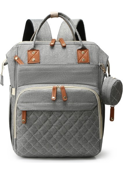 Love Home Büyük Kapasiteli Bebek Bakım Çantası - Gri (Yurt Dışından)